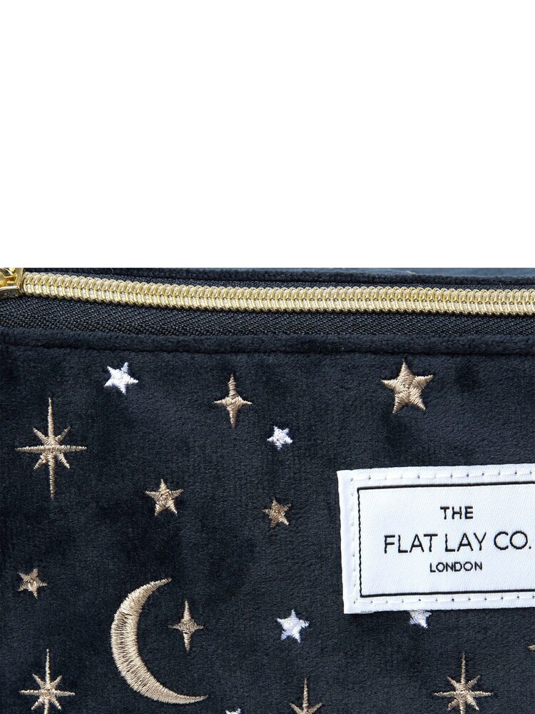 The Flat Lay Co. Velvet Embroidered Open Flat Box Bag - Image 5 of 5 The Flat Lay Co. Velvet Embroidered Open Flat Box Bag - Image 5 of 5