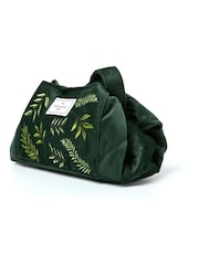 The Flat Lay Co. Velvet Embroidered Drawstring Makeup Bag - Image 4 of 7