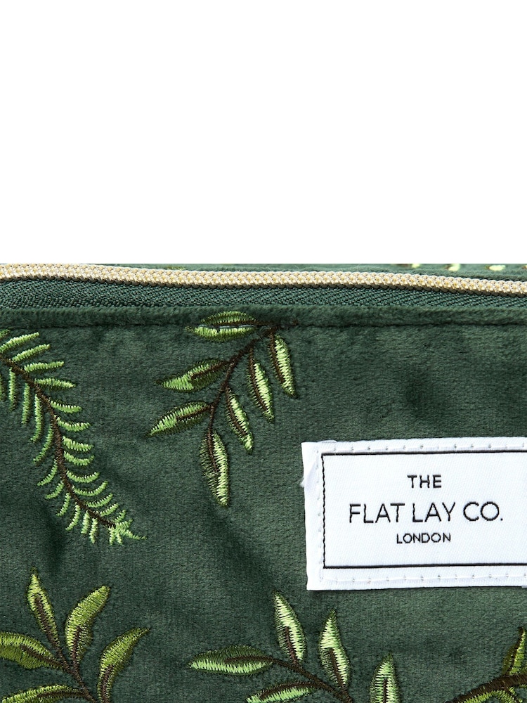 The Flat Lay Co. Velvet Embroidered Open Flat Box Bag - Image 5 of 5
