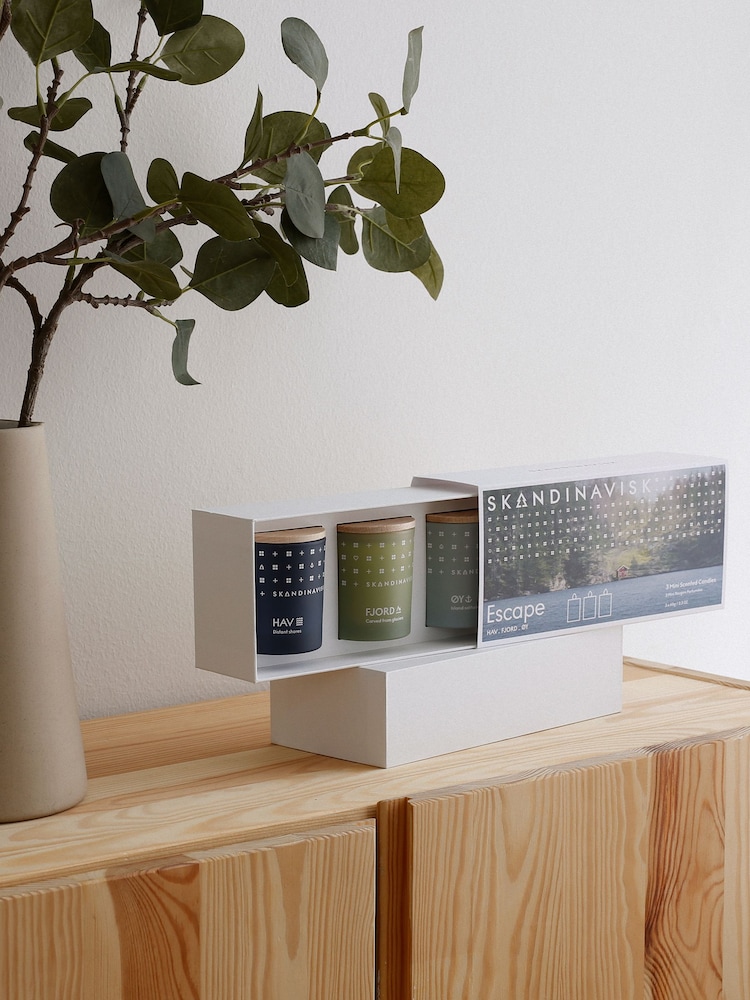 Skandinavisk ESCAPE Mini Candle Giftset 65g x 3 - Image 2 of 2