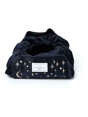 The Flat Lay Co. Velvet Embroidered Drawstring Makeup Bag - Image 4 of 5