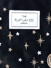 The Flat Lay Co. Velvet Embroidered Drawstring Makeup Bag - Image 5 of 5