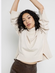 River Island Cream High Neck Jumper - Image 1 of 4
