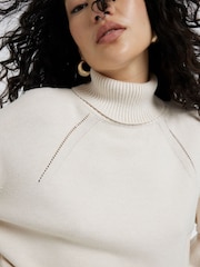 River Island Cream High Neck Jumper - Image 2 of 4
