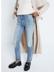 River Island Blue Slim High Rise Ankle Graze 100% Cotton Straight Jeans - Image 3 of 6