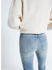 River Island Blue Slim High Rise Ankle Graze 100% Cotton Straight Jeans - Image 4 of 6