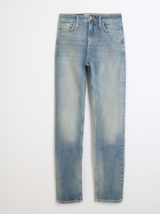 River Island Blue Slim High Rise Ankle Graze 100% Cotton Straight Jeans - Image 5 of 6