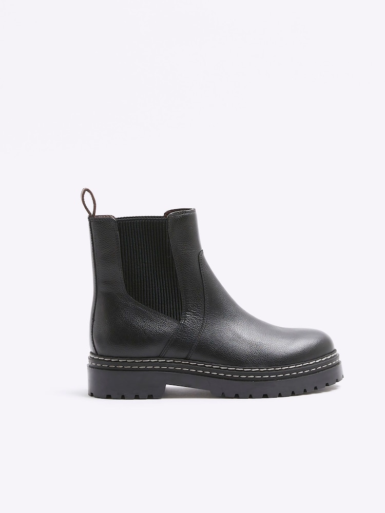 River Island Black Chelsea Boots - Image 1 of 4