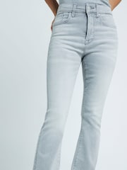 River Island Grey Black High Rise Tummy Hold Flared Jeans - Image 3 of 4