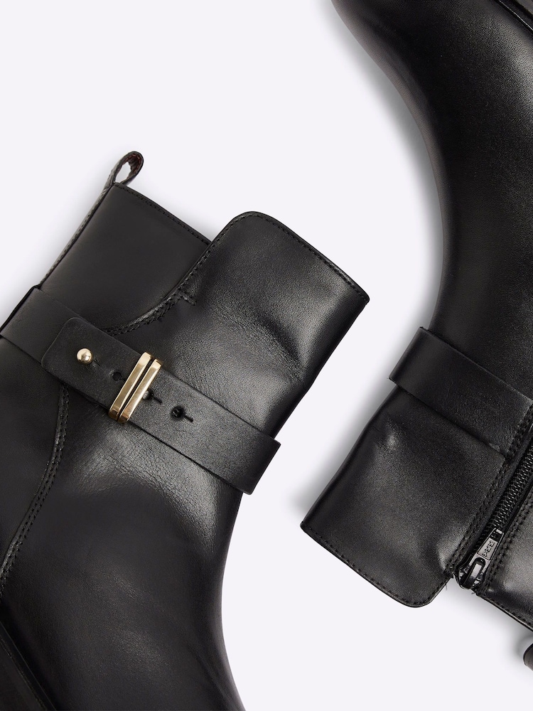 River Island Black Strap Detail Ankle Boots - Image 4 of 4