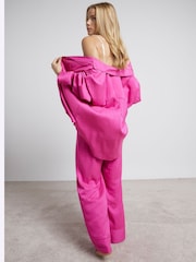River Island Pink Stripe Pyjamas Set - Image 2 of 6