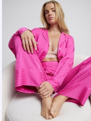 River Island Pink Stripe Pyjamas Set - Image 4 of 6