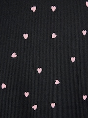 River Island Black Heart Print Cami and Trousers Pyjamas Set - Image 6 of 6
