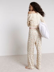 River Island Cream Floral Print Long Sleeve Pyjamas Set - Image 2 of 6