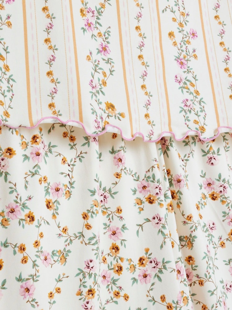 River Island Cream Floral Print Long Sleeve Pyjamas Set - Image 6 of 6 River Island Cream Floral Print Long Sleeve Pyjamas Set - Image 6 of 6