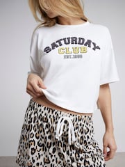 River Island Brown Leopard Print Shorts Set - Image 3 of 6