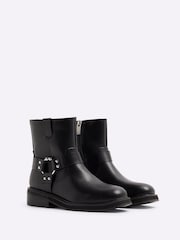 River Island Black Biker Ankle Boots - Image 2 of 4