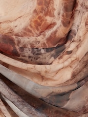 River Island Brown Drape Printed Column Dress - Image 4 of 4