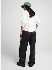 River Island Black Petite Faux Leather Wide Leg Trousers - Image 2 of 4