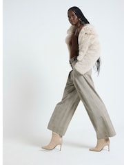 River Island Brown Belted Wide Leg Trousers - Image 2 of 4