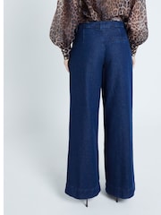 River Island Blue High Rise Tailored Baggy Jeans - Image 2 of 6