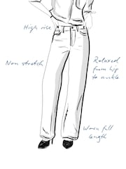 River Island Light Blue High Waisted Relaxed Straight 100% Cotton Jeans - Image 8 of 8