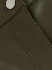 River Island Green Petite Relaxed Straight Leg 100% Cotton Trousers - Image 4 of 4