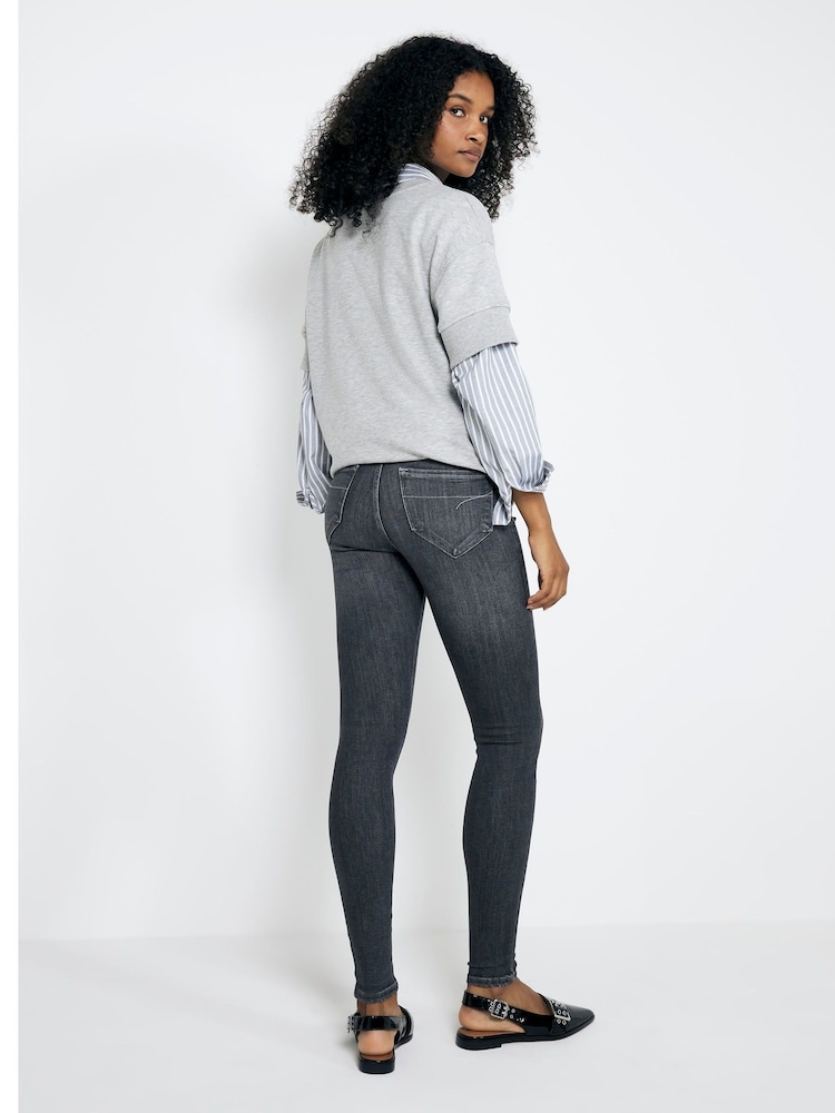 River Island Grey Petite Mid Rise Bum Sculpt Skinny Jeans - Image 2 of 4