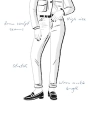 River Island figurformende Mom-Jeans mit hohem Bund - Bild 5 von 5