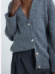 River Island dolg rokav; z dolgimi rokavi Button pletena jopa - Slika 4 iz 5