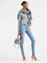 River Island Blue Mid Rise Skinny Jeans - Image 1 of 6