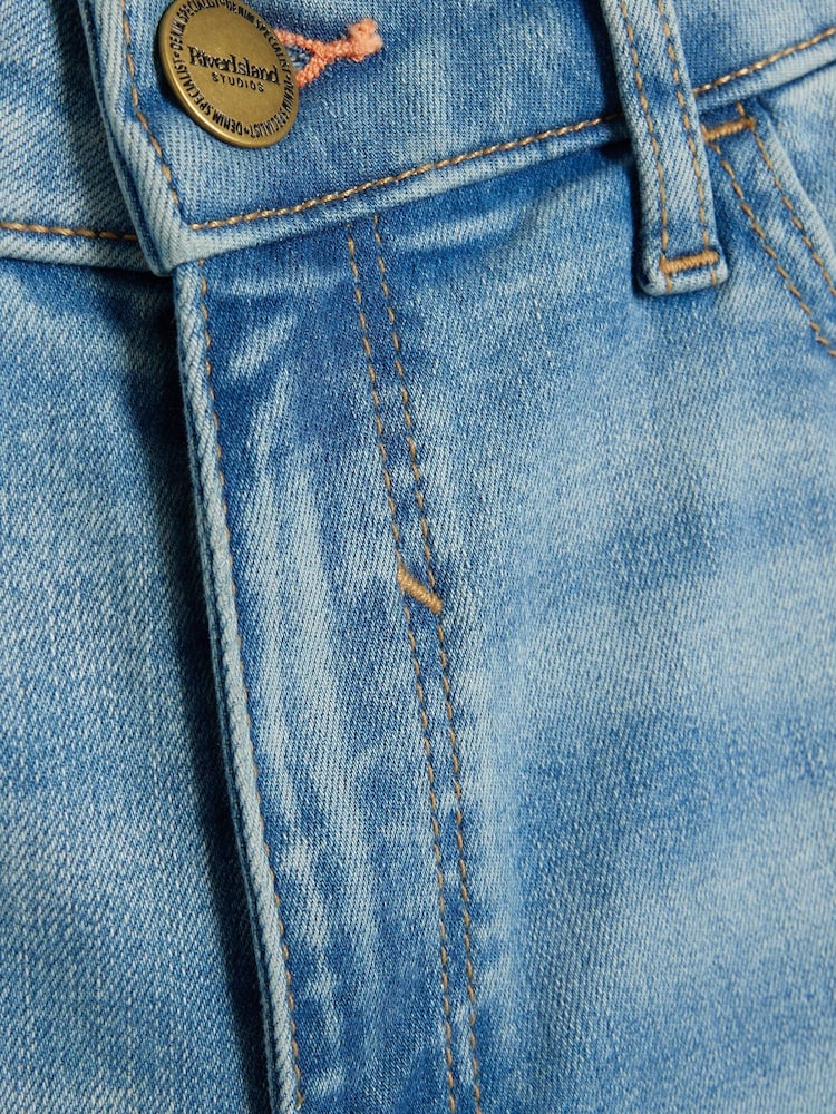 River Island Blue Mid Rise Skinny Jeans - Image 6 of 6 River Island Blue Mid Rise Skinny Jeans - Image 6 of 6