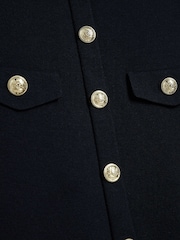 River Island Black Military Button Knit Dress - Image 5 of 5