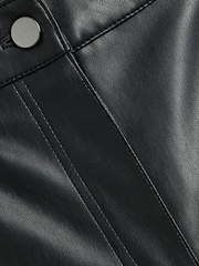 River Island Black Faux Leather Relaxed Straight Leg Trousers - Image 4 of 4