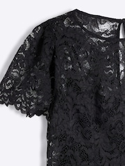 River Island Black Mini Lace Shift Dress - Image 4 of 4