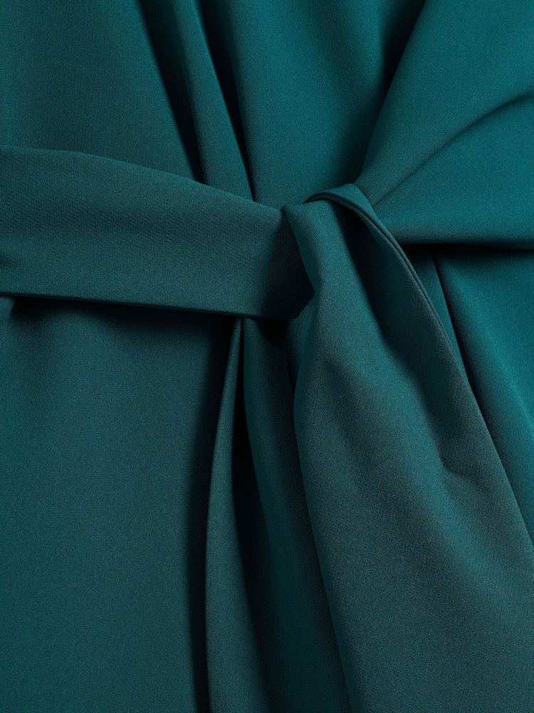 River Island Green Tailored Wrap Front Jumpsuit - Image 4 of 4