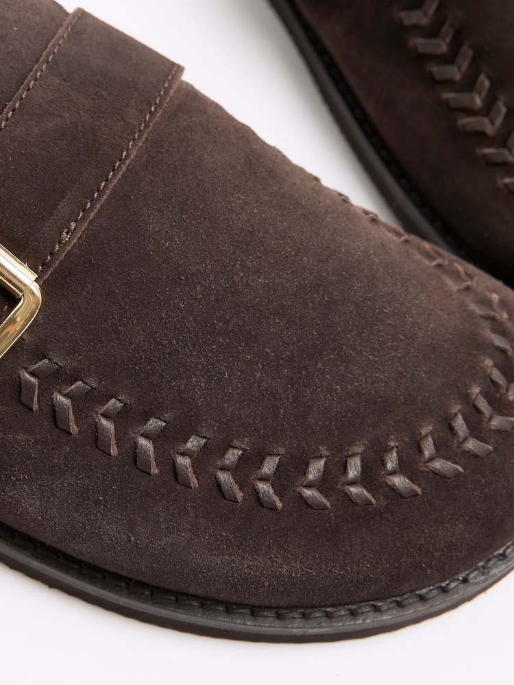 River Island Brown Buckle Clogs - Image 4 of 4 River Island Brown Buckle Clogs - Image 4 of 4