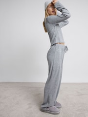 River Island Grey Cosy Long Sleeve Rib Pyjamas Set - Image 4 of 6