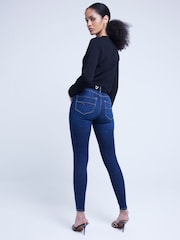 River Island Blue Mid Rise Bum Sculpt Skinny Jeans - Image 2 of 5
