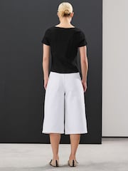 Black Textured Short Sleeve Square Neck T-Shirt - Image 3 of 7
