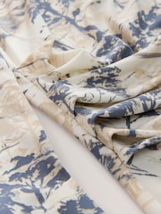 Sininen/Ecru - Pitkä hiha Ruched Detail Pusero - Kuva 8 / 8