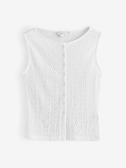 Ivory Textured Button Through Waistcoat - Image 5 of 7