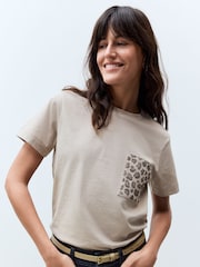 Stone 100% Cotton Embellished Pocket T-Shirt - Image 1 of 7