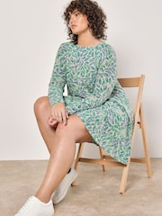 Apricot Grey Leaf Cosy Swing Dress - Image 1 of 4