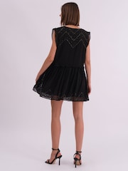 Religion Black Mini Karolina Cute Beaded Dress In Jaquard - Image 2 of 7
