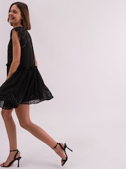 Religion Black Mini Karolina Cute Beaded Dress In Jaquard - Image 5 of 7