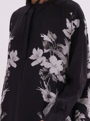 Religion Black Inversion Oversized Shirt With Monochrome Placement Print - Image 7 of 7