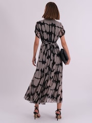 Religion Grey Delight Maxi Wrap Dress With Cap Sleeve in Beautiful Prints - Image 2 of 7