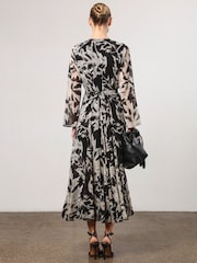 Religion Black Flash Maxi Dress With Multi Tying Wrap Options - Image 3 of 6