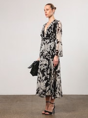 Religion Black Flash Maxi Dress With Multi Tying Wrap Options - Image 5 of 6